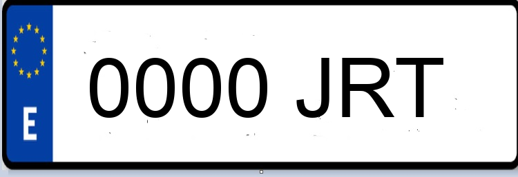 Letras Matriculas JRT