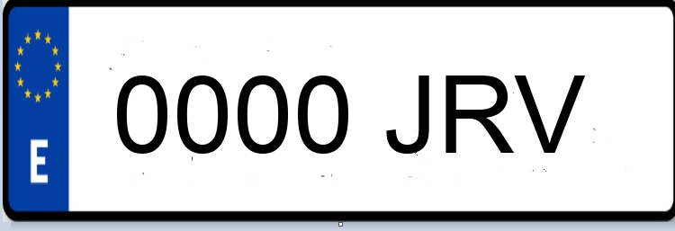 Letras Matriculas JRV
