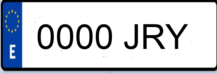 Letras Matriculas JRY