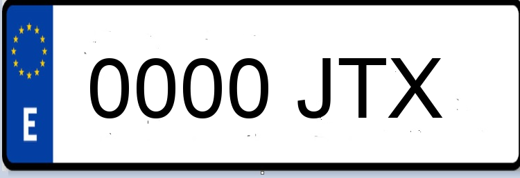 Letras Matriculas JTX