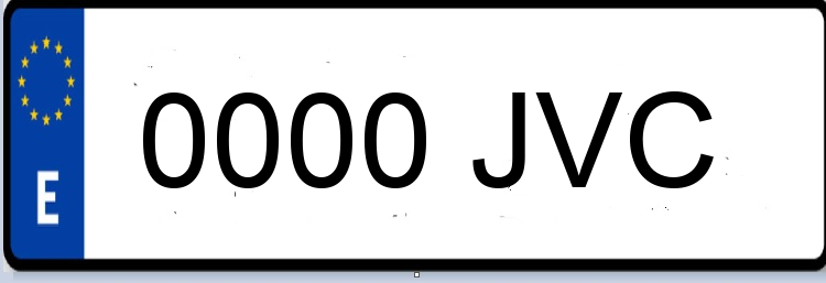 Letras Matriculas JVC