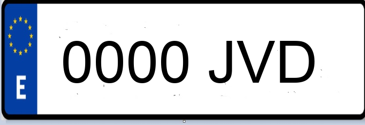 Letras Matriculas JVD