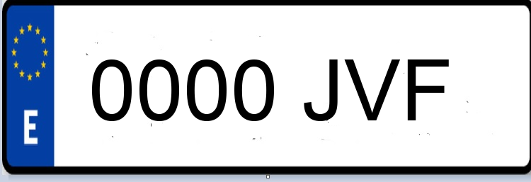 Letras Matriculas JVF