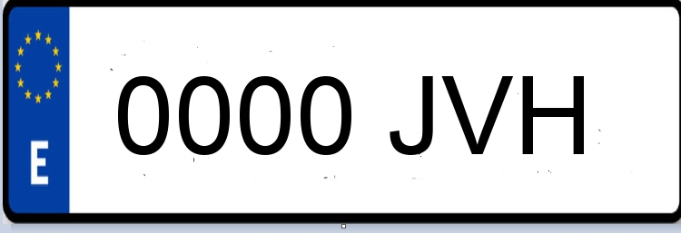 Letras Matriculas JVH