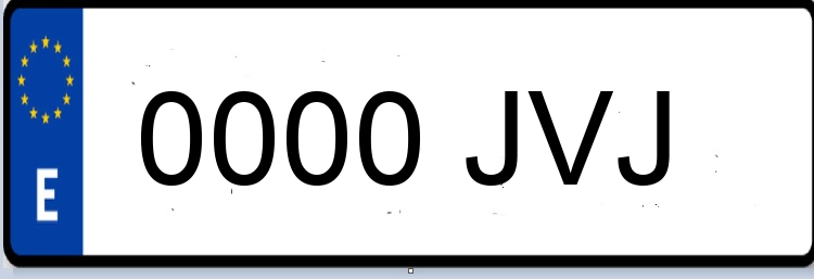 Letras Matriculas JVJ