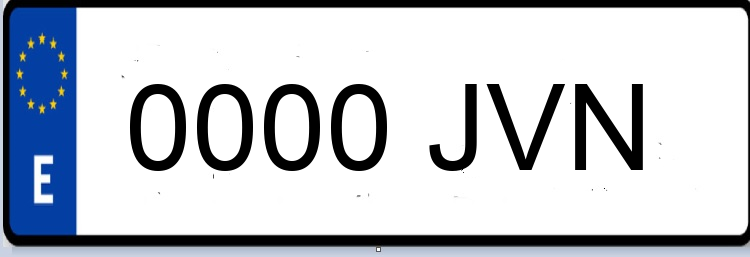 Letras Matriculas JVN