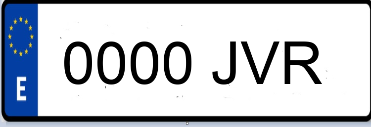 Letras Matriculas JVR