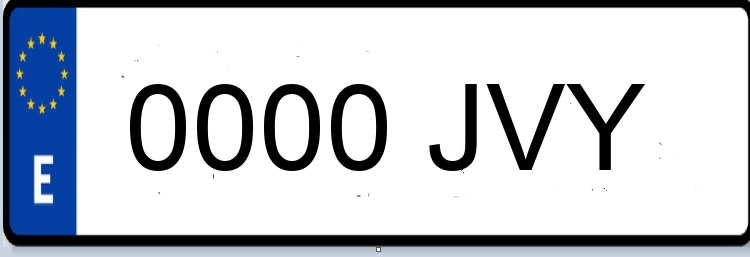 Letras Matriculas JVY