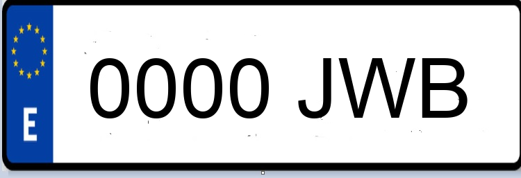Letras Matriculas JWB