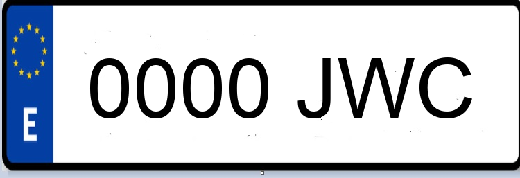Letras Matriculas JWC