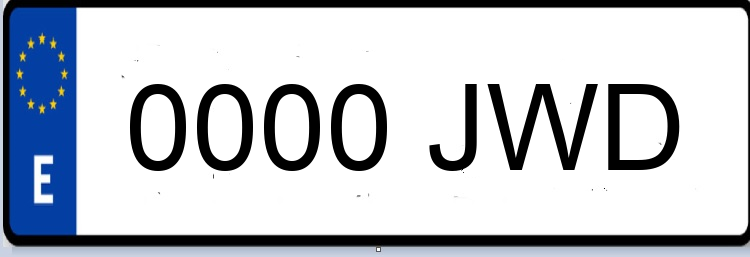 Letras Matriculas JWD