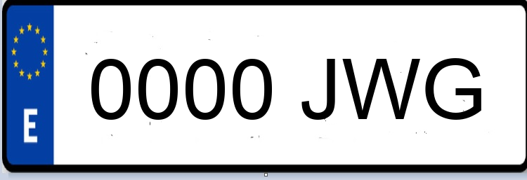 Letras Matriculas JWG