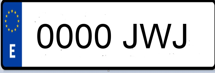 Letras Matriculas JWJ