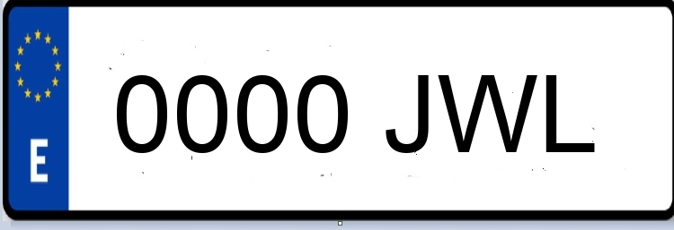 Letras Matriculas JWL