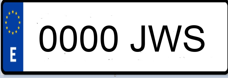 Letras Matriculas JWS