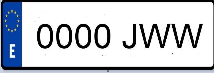Letras Matriculas JWW