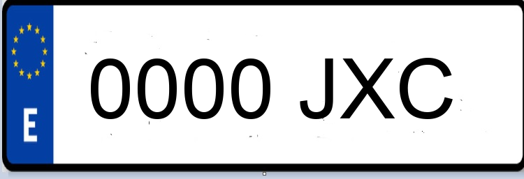 Letras Matriculas JXC
