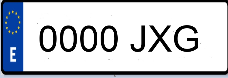 Letras Matriculas JXG