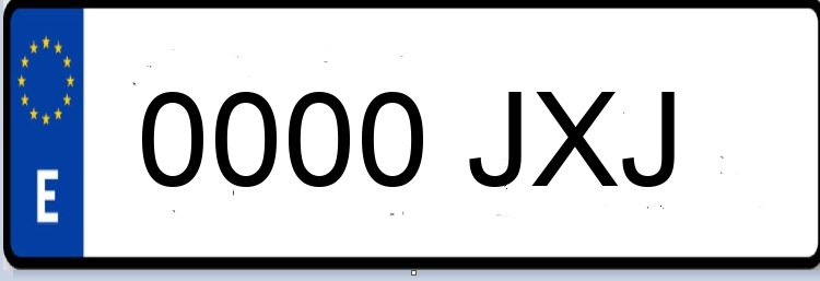 Letras Matriculas JXJ