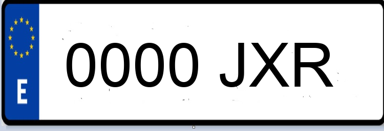 Letras Matriculas JXR
