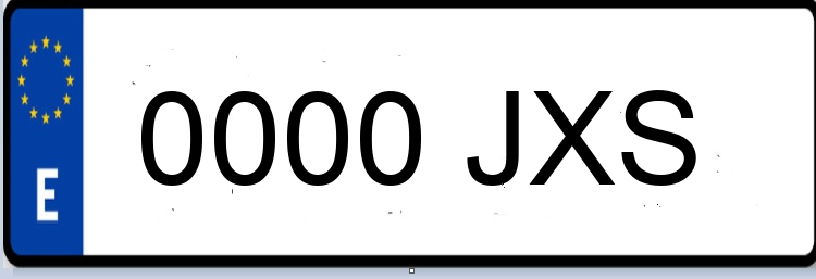 Letras Matriculas JXS