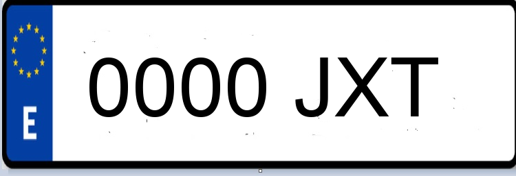 Letras Matriculas JXT