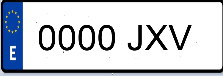 Letras Matriculas JXV
