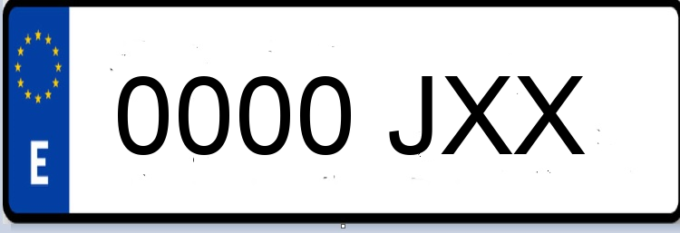 Letras Matriculas JXX