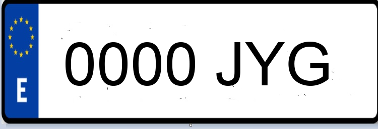 Letras Matriculas JYG