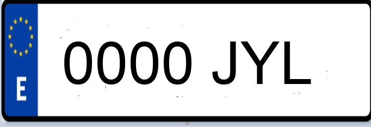 Letras Matriculas JYL