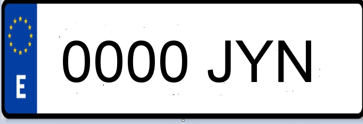 Letras Matriculas JYN