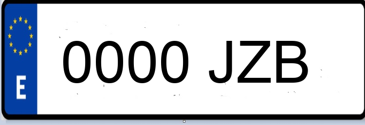 Letras Matriculas JZB