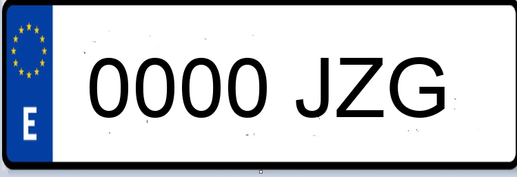 Letras Matriculas JZG