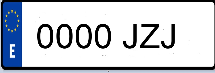 Letras Matriculas JZJ