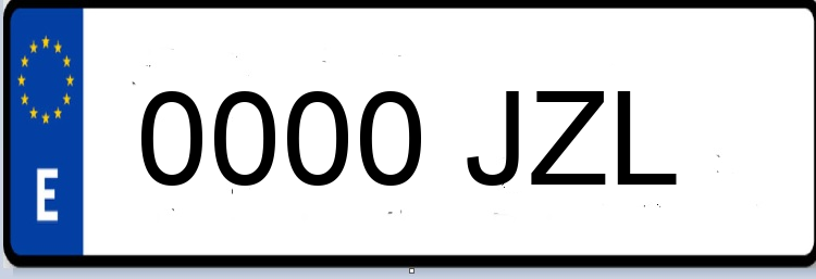 Letras Matriculas JZL