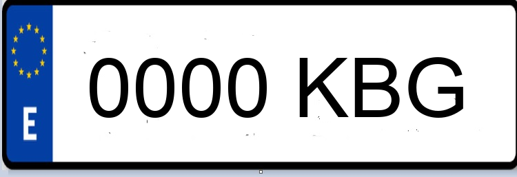 Letras Matriculas KBG