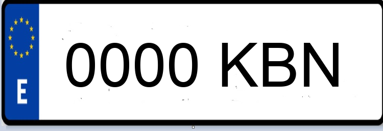 Letras Matriculas KBN