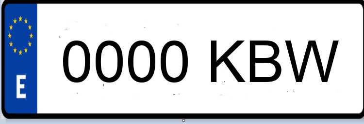 Letras Matriculas KBW