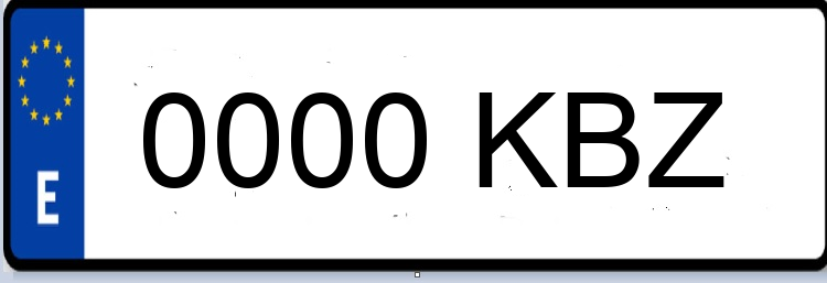 Letras Matriculas KBZ