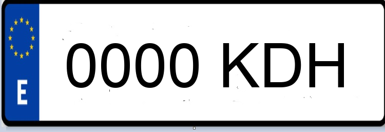 Letras Matriculas KDH