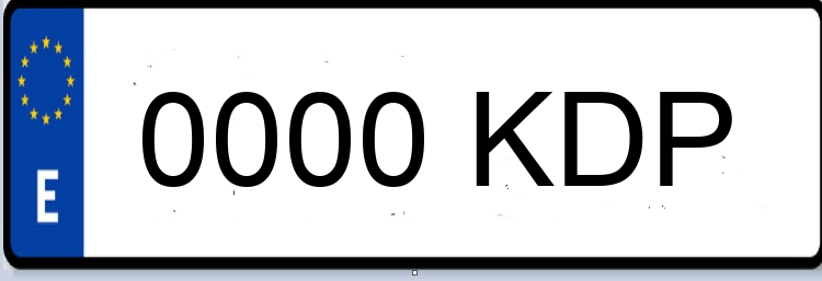 Letras Matriculas KDP