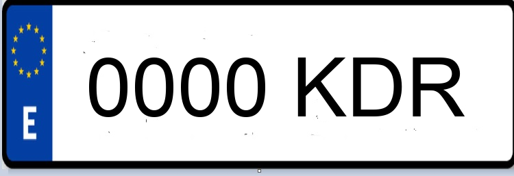 Letras Matriculas KDR
