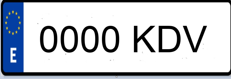 Letras Matriculas KDV