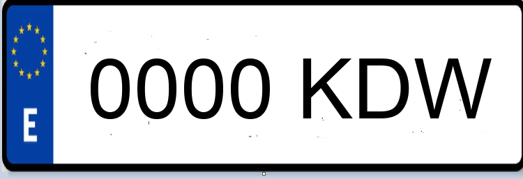 Letras Matriculas KDW