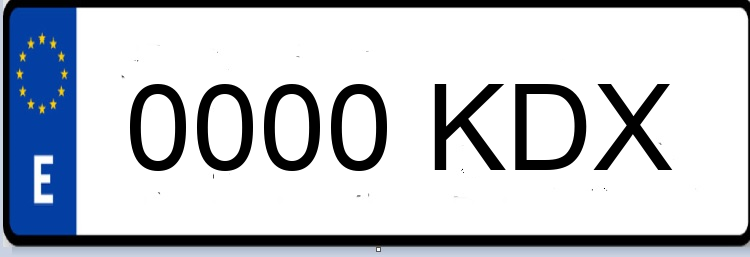 Letras Matriculas KDX