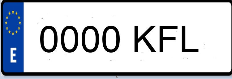 Letras Matriculas KFL