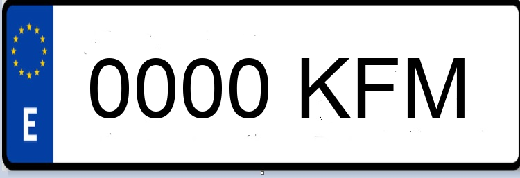 Letras Matriculas KFM