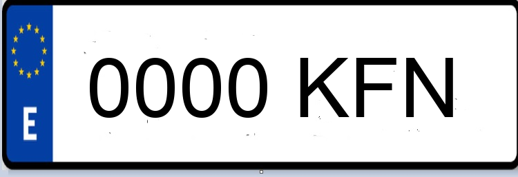 Letras Matriculas KFN