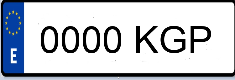 Letras Matriculas KGP