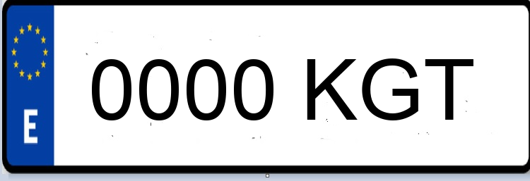 Letras Matriculas KGT